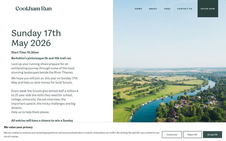 Screenshot of cookhamrun.co.uk