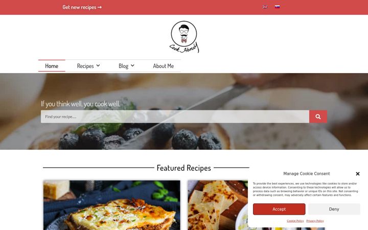 Screenshot of cookhomey.com
