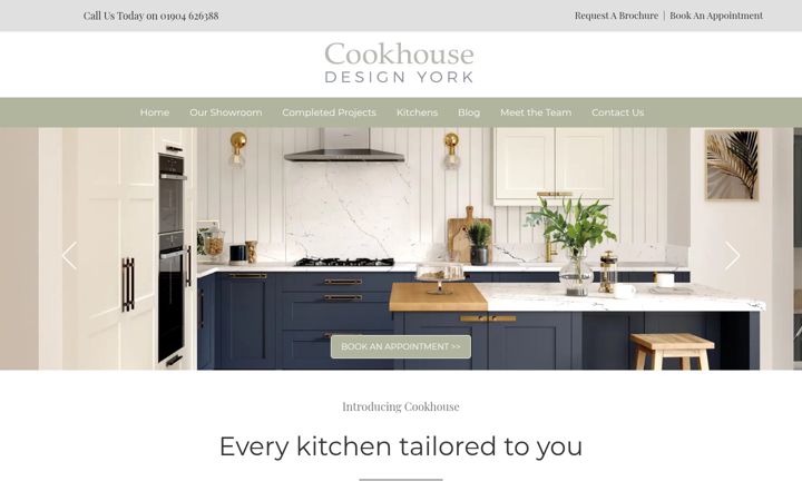 Posnetek zaslona cookhousedesignyork.co.uk