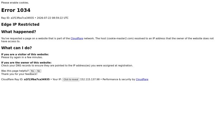Screenshot of cookie-master2.com