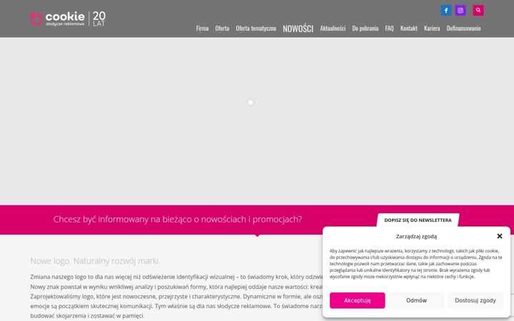 Screenshot of cookie.com.pl