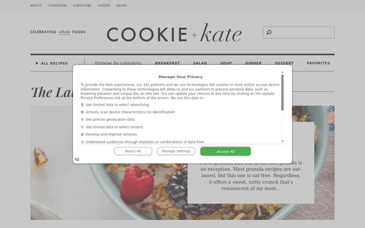 Snímek obrazovky cookieandkate.com
