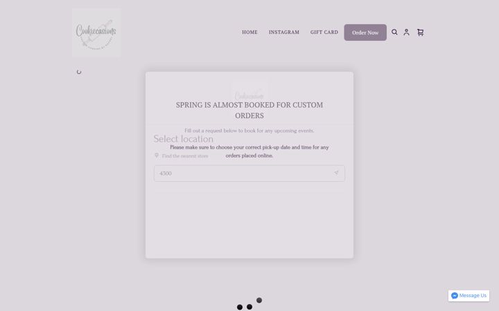 Screenshot ta' cookiecasions.com