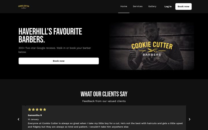 Screenshot of cookiecutterbarbers.co.uk
