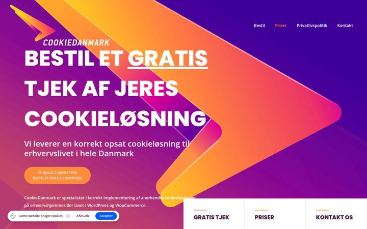 Screenshot of cookiedanmark.dk