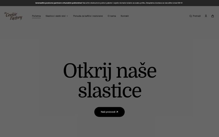 Screenshot του cookiefactory.hr