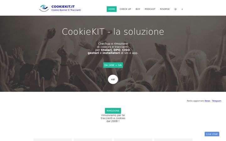 Zrzut ekranu cookiekit.it