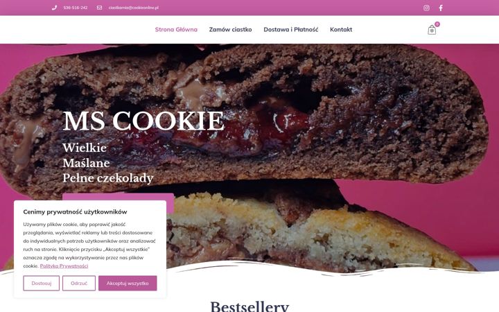 Screenshot ta' cookieonline.pl