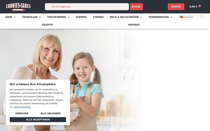 Screenshot of cookies-cakes.com