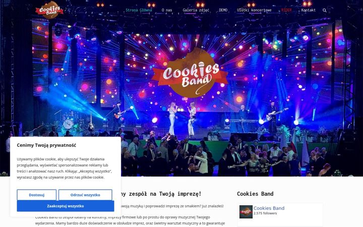 Screenshot ta' cookiesband.pl