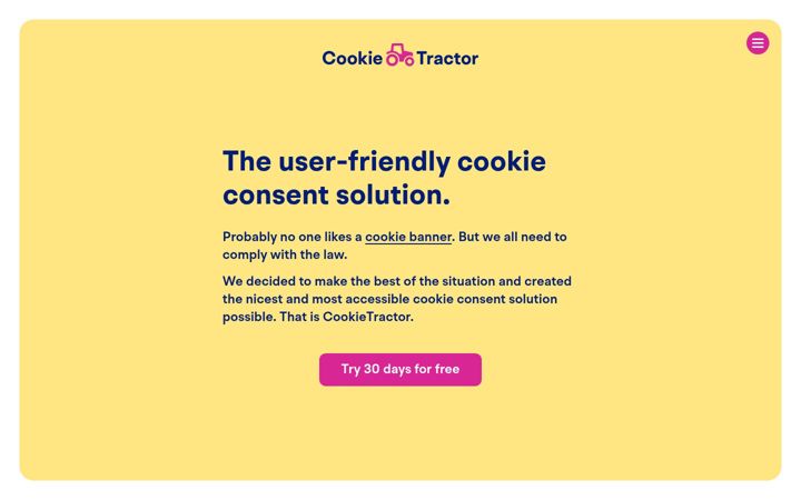 Screenshot of cookietractor.com