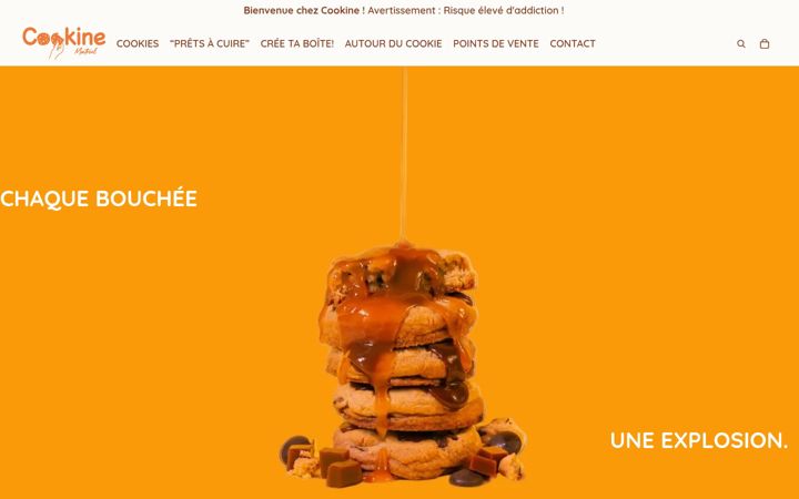 Screenshot of cookine.ca