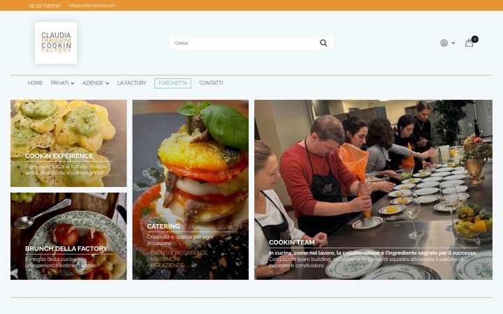 Screenshot of cookinfactory.com