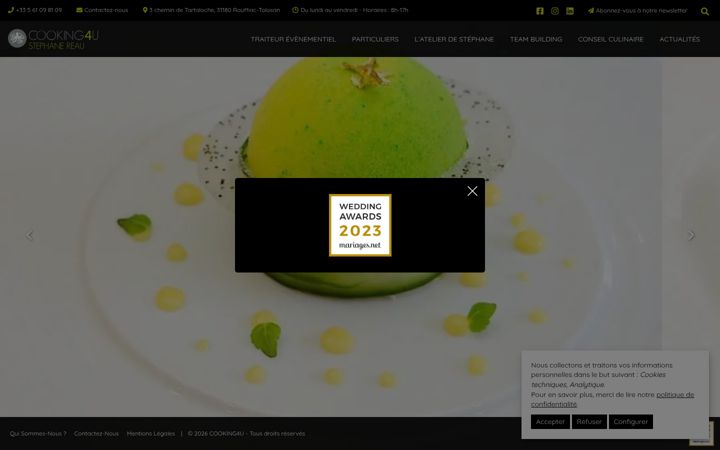 Snimka zaslona za cooking4u.fr