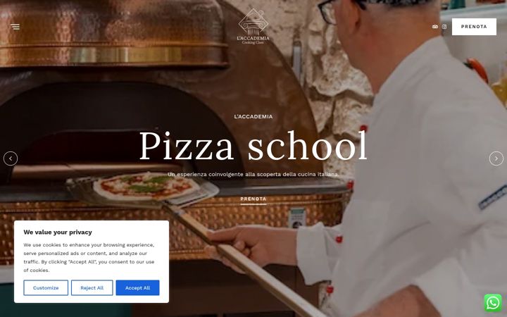 Screenshot of cookingclassorrento.com