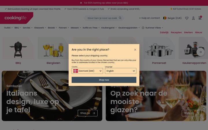 Screenshot of cookinglife.be