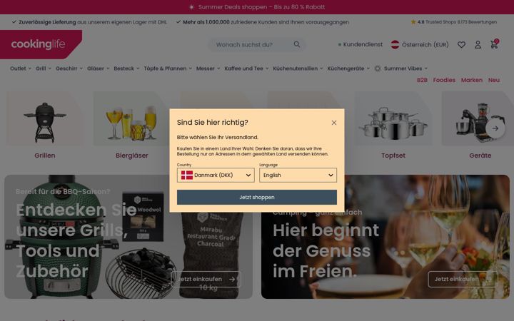 Screenshot of cookinglife.de
