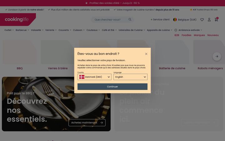 Screenshot of cookinglife.fr