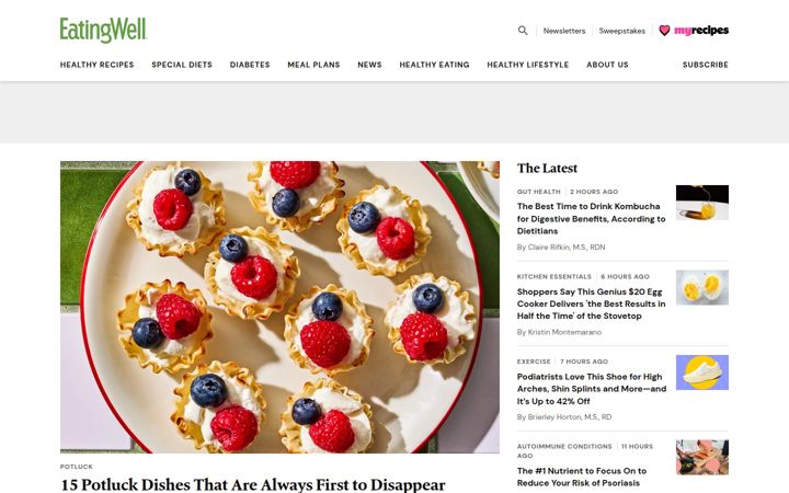 Screenshot von cookinglight.com