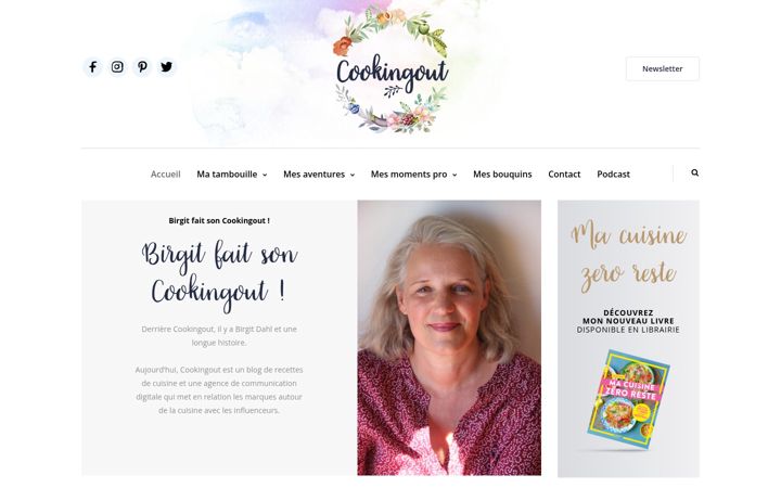 Snimka zaslona za cookingout.fr