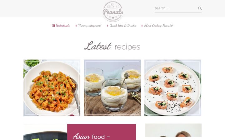 Screenshot of cookingpeanuts.com