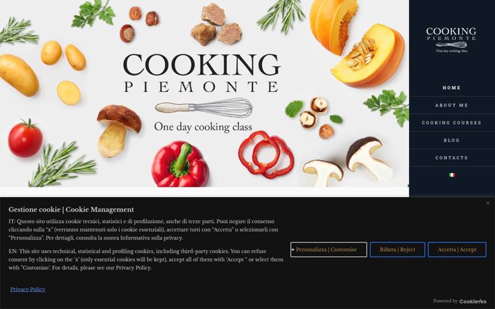 Screenshot of cookingpiemonte.com