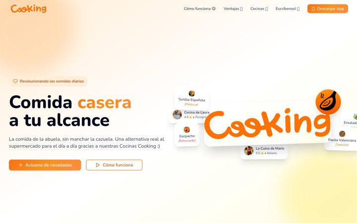 Snímek obrazovky cookingpro.es
