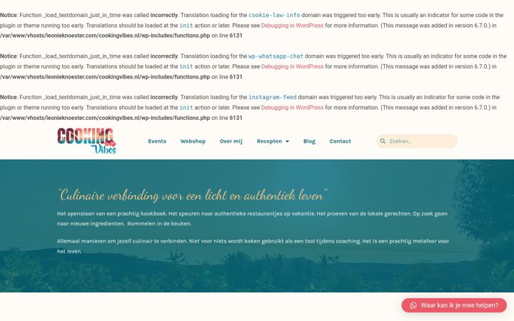 Screenshot of cookingvibes.nl