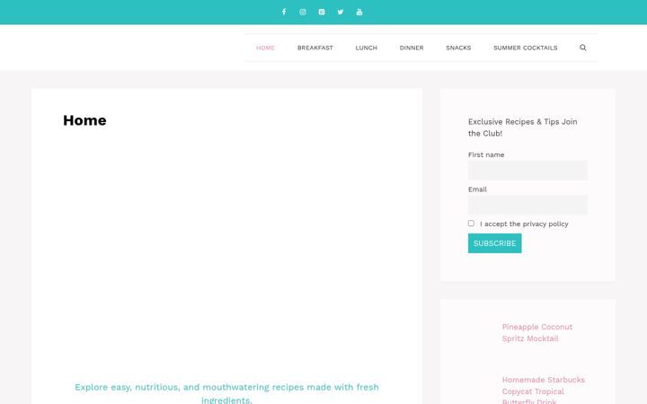 Screenshot of cookinvibe.com
