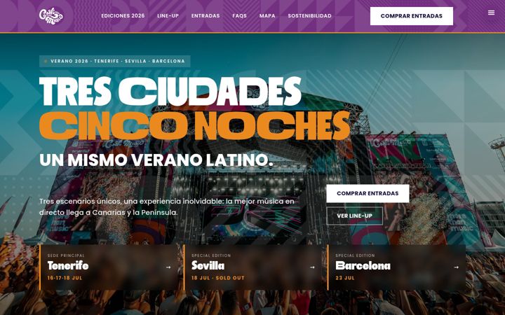 Screenshot of cookmusicfest.es