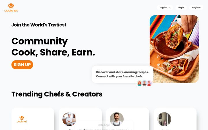 Screenshot of cooknet.com
