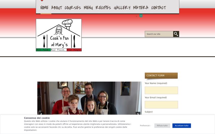 Screenshot of cooknfunatmarys.com
