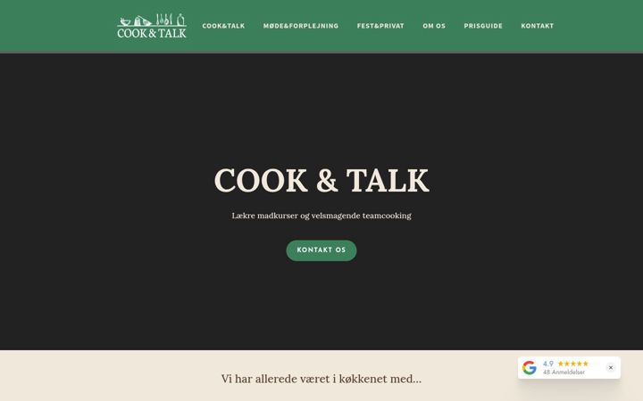 Screenshot of cookntalk.dk