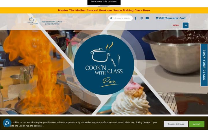 Screenshot of cooknwithclass.com
