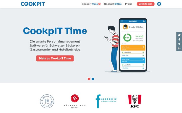 Screenshot of cookpit.ch