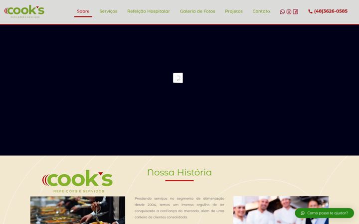 Screenshot of cooks.com.br