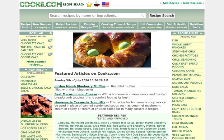 Screenshot of cooks.com