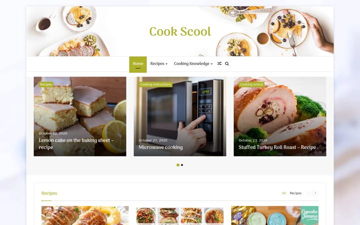 Screenshot of cookscool.com
