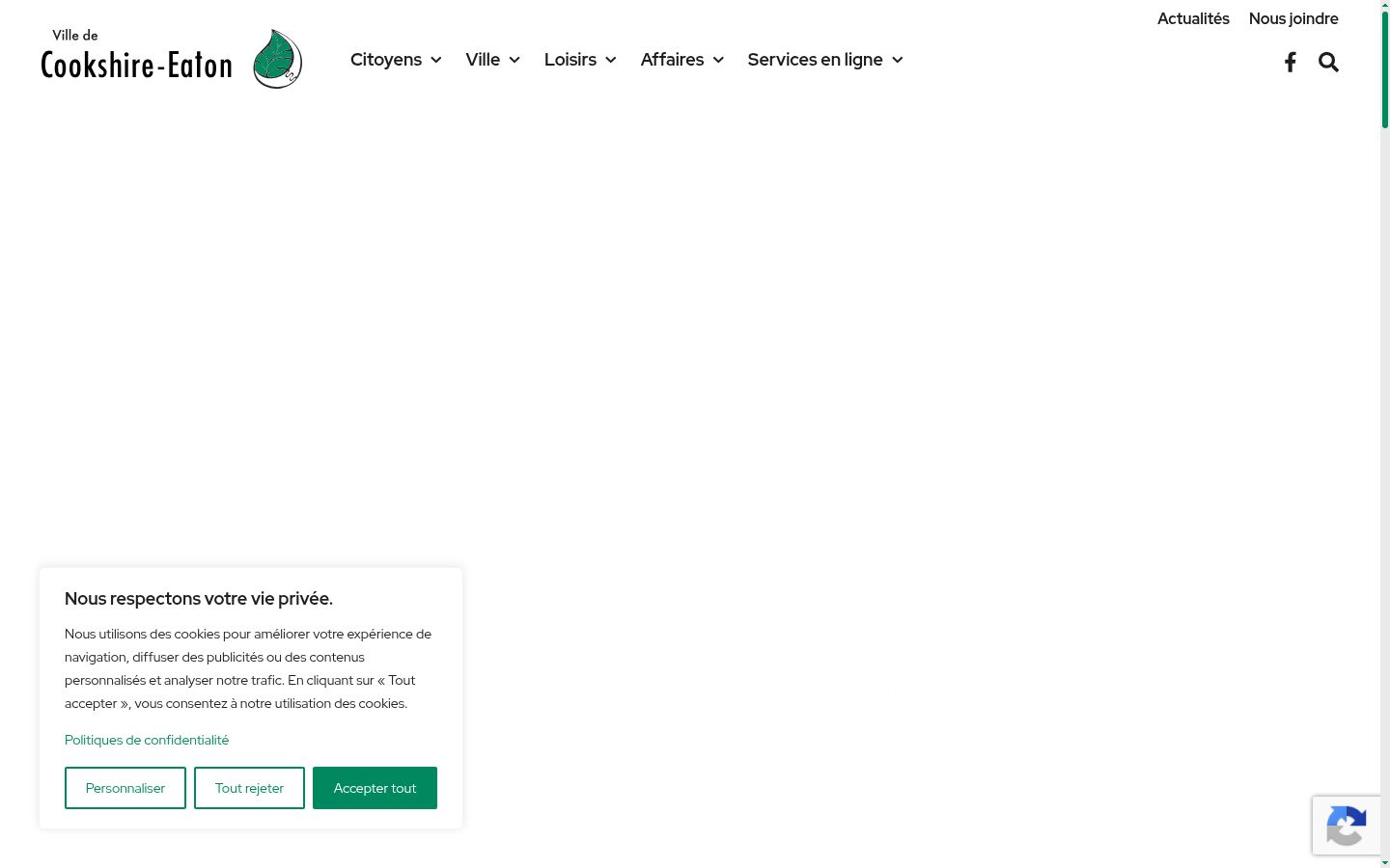 Screenshot des Einwilligungsbanners vor jeglicher Interaktion