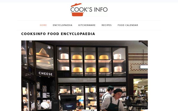 Screenshot of cooksinfo.com