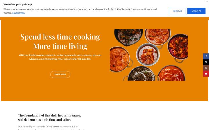 Screenshot van cooksmart.uk