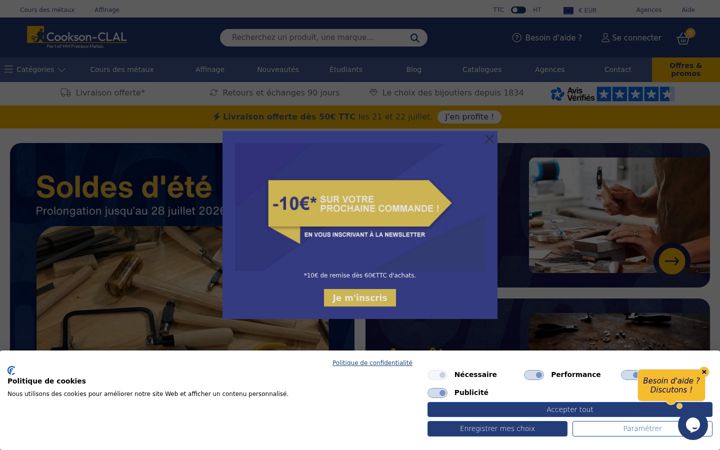 Screenshot of cookson-clal.com