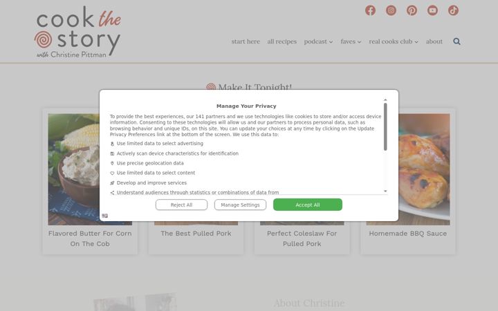 Screenshot of cookthestory.com