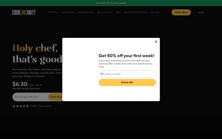 Skjermbilde av cookunity.com