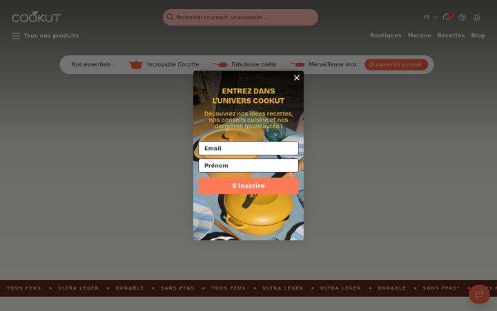 Screenshot of cookut.com