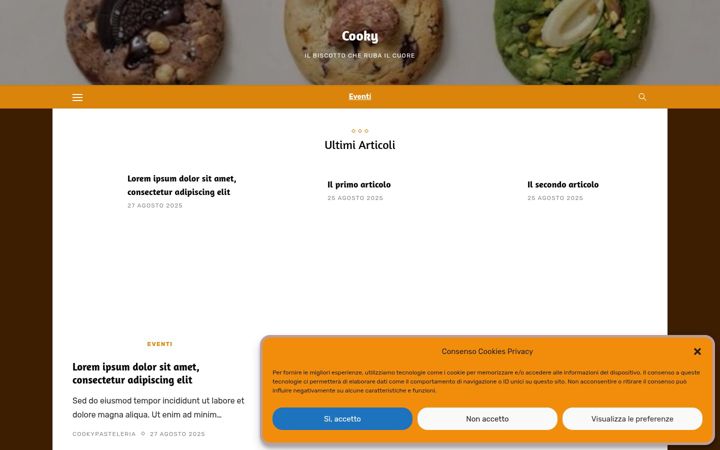 Screenshot of cookypasteleria.altervista.org