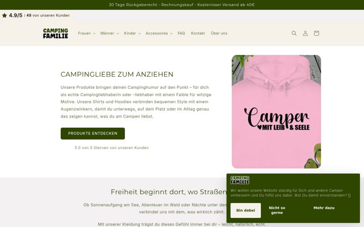 Screenshot of cool-camping.de