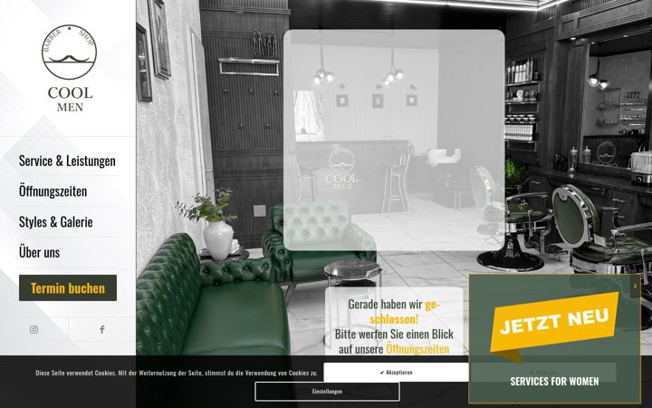Screenshot of cool-men-barber.ch
