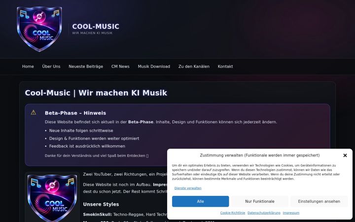 Screenshot of cool-music.de