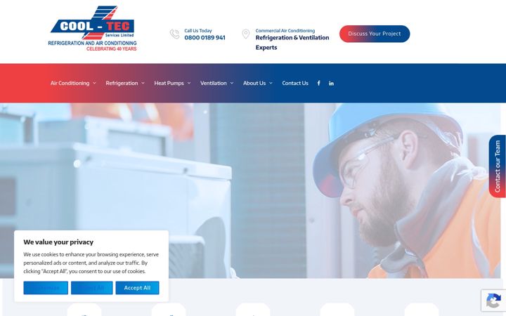 Screenshot of cool-tec.co.uk